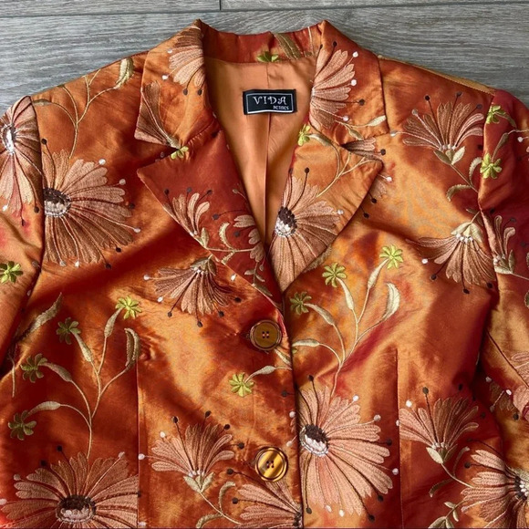 Vintage Vida  Petites Floral Embroidery Blazer - Picture 7 of 16